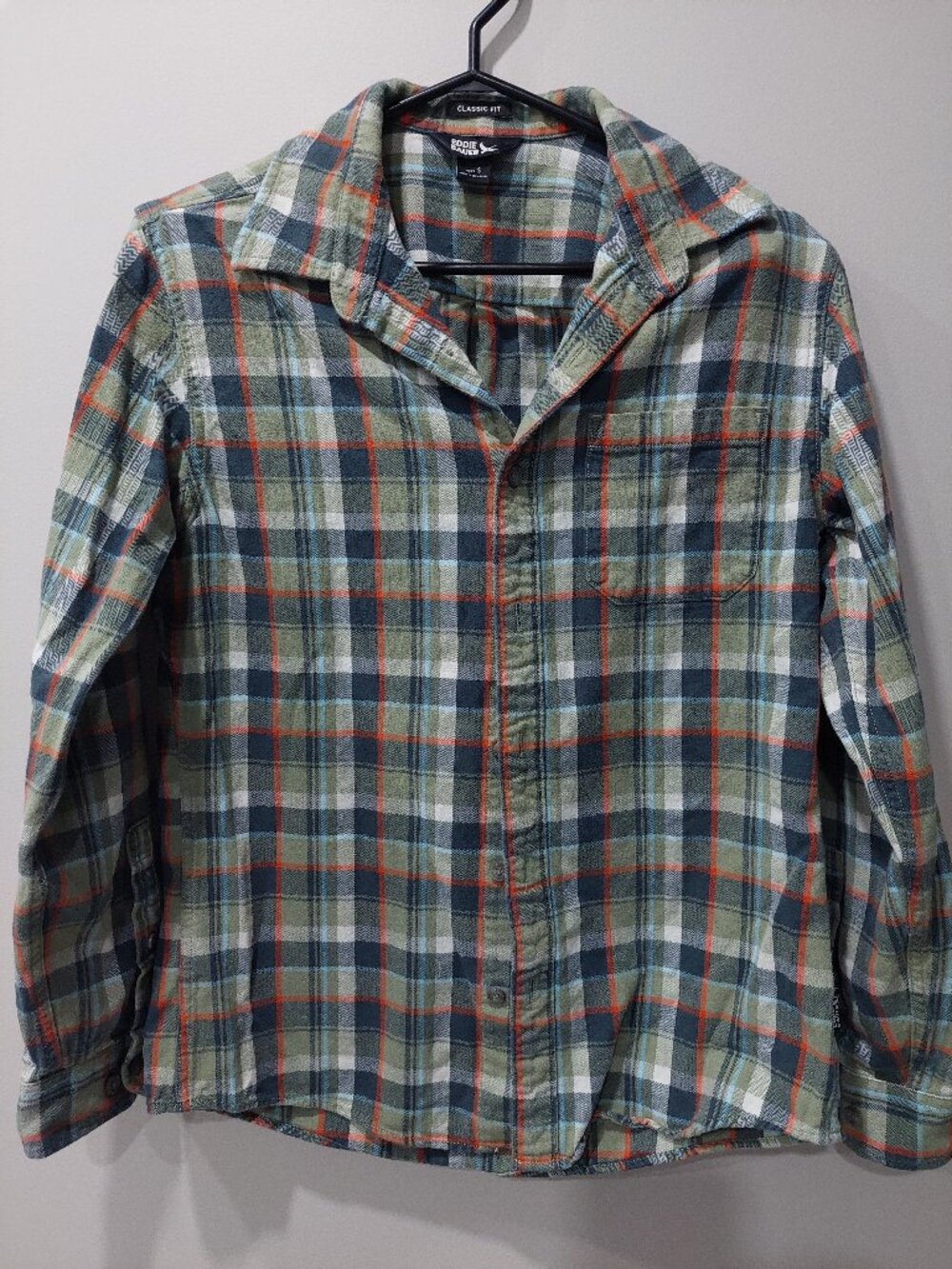 Eddie Bauer Men's Sz S Classic Fit Plaid Long-sleeve Shirt